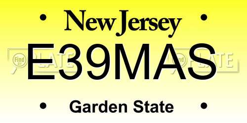 E39MAS New Jersey License Plate