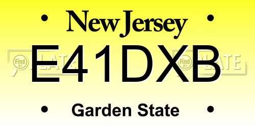 E41DXB New Jersey License Plate
