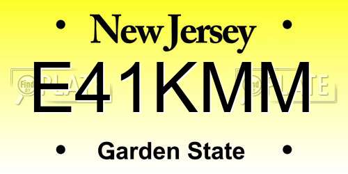 E41KMM New Jersey License Plate