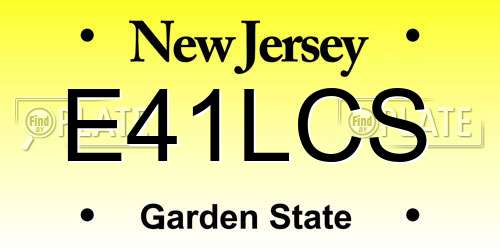 E41LCS New Jersey License Plate