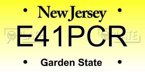 E41PCR New Jersey License Plate