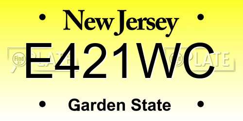 E421WC New Jersey License Plate