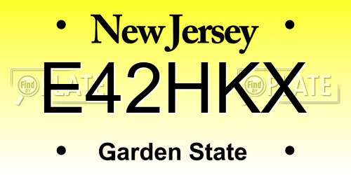 E42HKX New Jersey License Plate