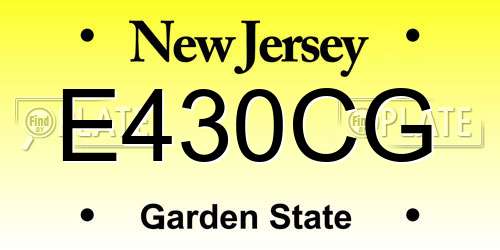 E430CG New Jersey License Plate