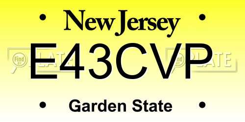 E43CVP New Jersey License Plate