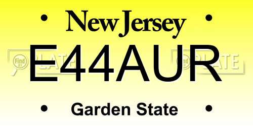 E44AUR New Jersey License Plate