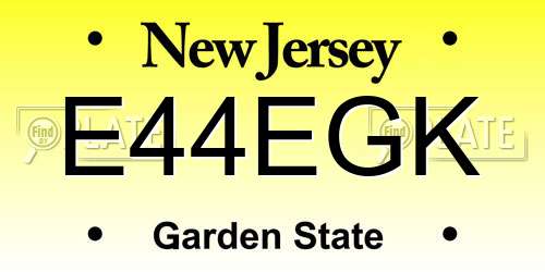 E44EGK New Jersey License Plate