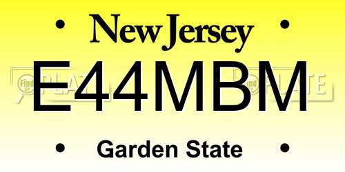 E44MBM New Jersey License Plate