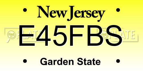 E45FBS New Jersey License Plate