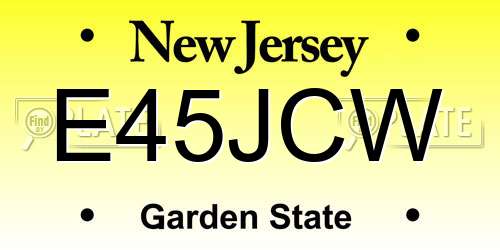 E45JCW New Jersey License Plate