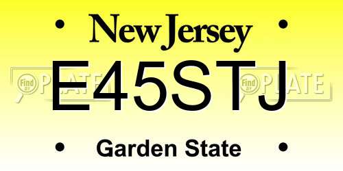 E45STJ New Jersey License Plate