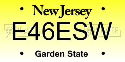 E46ESW New Jersey License Plate