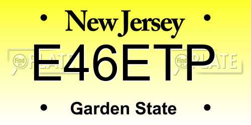 E46ETP New Jersey License Plate