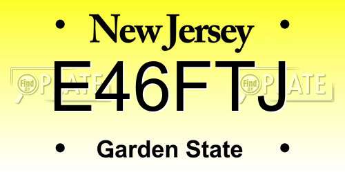 E46FTJ New Jersey License Plate