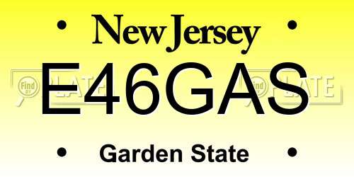 E46GAS New Jersey License Plate