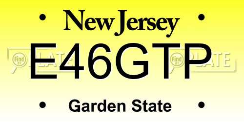 E46GTP New Jersey License Plate