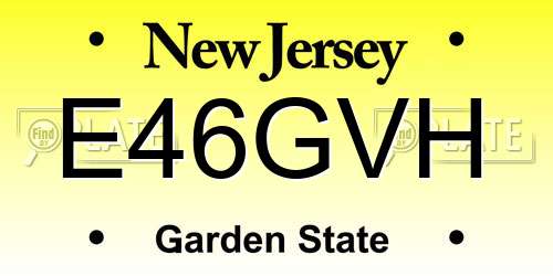 E46GVH New Jersey License Plate