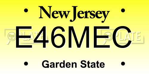 E46MEC New Jersey License Plate