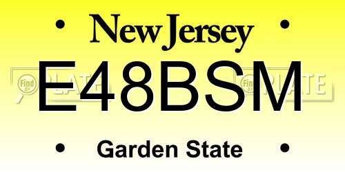 E48BSM New Jersey License Plate