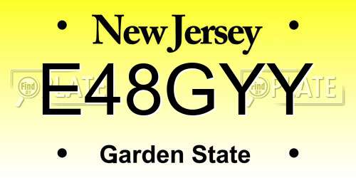 E48GYY New Jersey License Plate