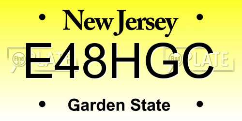 E48HGC New Jersey License Plate