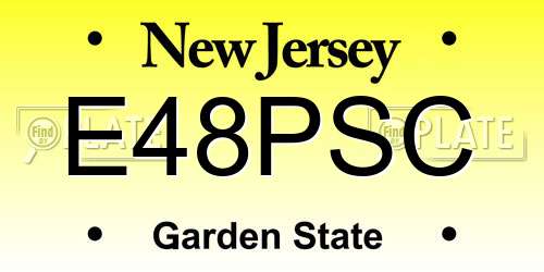 E48PSC New Jersey License Plate