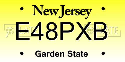 E48PXB New Jersey License Plate