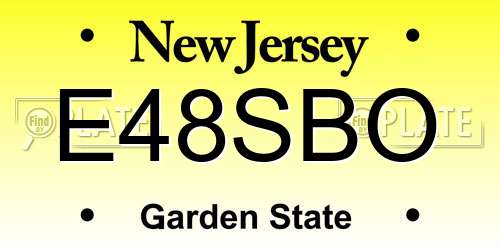E48SBO New Jersey License Plate
