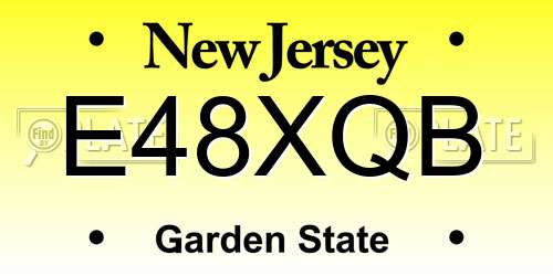 E48XQB New Jersey License Plate