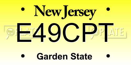 E49CPT New Jersey License Plate