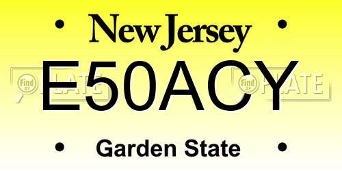 E50ACY New Jersey License Plate