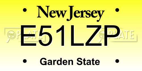 E51LZP New Jersey License Plate