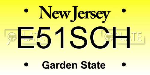 E51SCH New Jersey License Plate