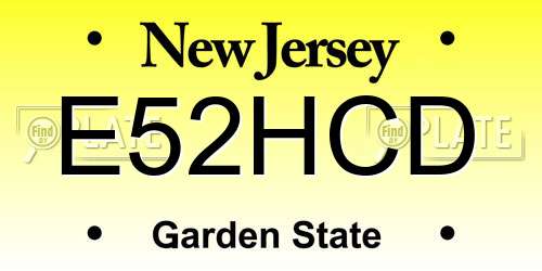 E52HCD New Jersey License Plate