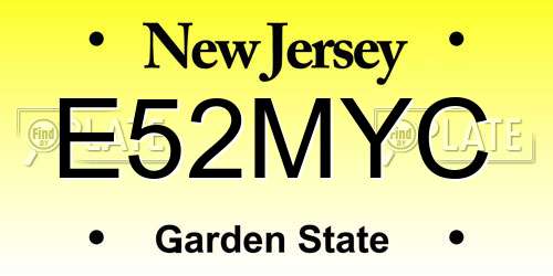 E52MYC New Jersey License Plate