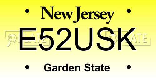 E52USK New Jersey License Plate