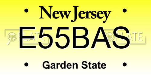 E55BAS New Jersey License Plate