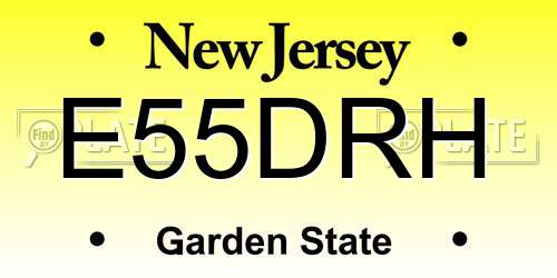 E55DRH New Jersey License Plate