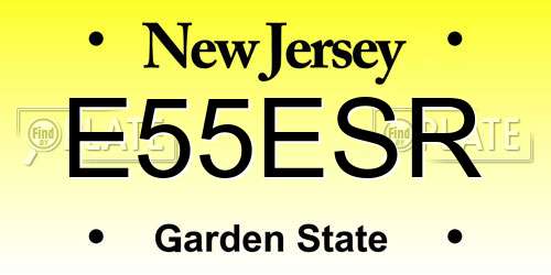 E55ESR New Jersey License Plate