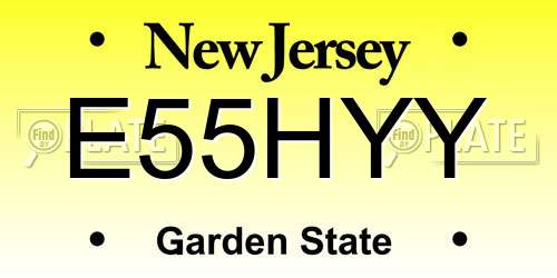 E55HYY New Jersey License Plate
