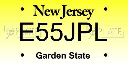 E55JPL New Jersey License Plate
