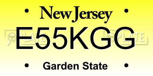 E55KGG New Jersey License Plate