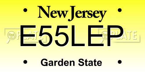 E55LEP New Jersey License Plate