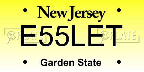 E55LET New Jersey License Plate