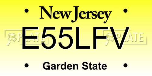 E55LFV New Jersey License Plate