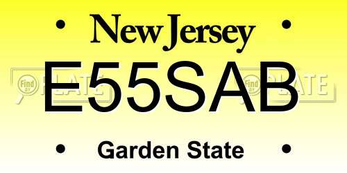 E55SAB New Jersey License Plate