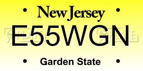 E55WGN New Jersey License Plate