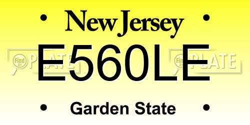 E560LE New Jersey License Plate