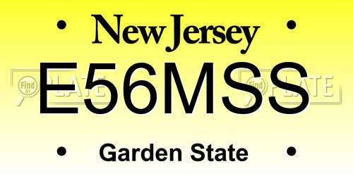 E56MSS New Jersey License Plate