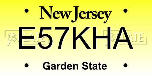E57KHA New Jersey License Plate